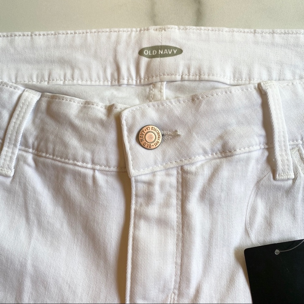 Old Navy White Jean Bermuda Shorts - Picture 7 of 9